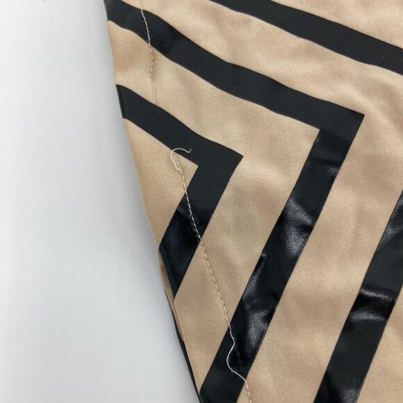 Gold Label Wow Couture Womens Tan Black Strapless Bodycon Dress Size M - Picture 11 of 11